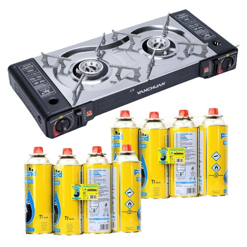 Portable double burner hob - burner,
